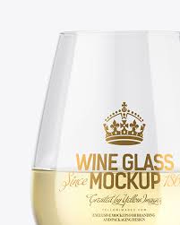 Download White Wine Glass Mockup In Cup Bowl Mockups On Yellow Images Object Mockups PSD Mockup Templates