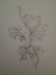 Surreal Koi Kinda Fish Drawing Possible Tattoo Now Whether To Add Colour Or Not Drawn By Me Fish Drawings Drawings Tattoo Now