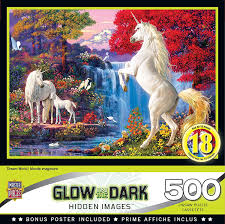Check spelling or type a new query. Amazon Com Masterpieces Hidden Images Glow In The Dark Jigsaw Puzzle Dream World Unicorns Featuring Art By Steve Read 500 Pieces 31688 Toys Games
