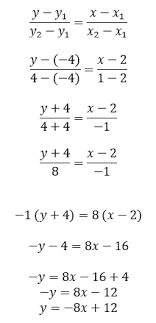 Akan tetapi dari rumus diatas, nilai gradien garis belum diketahui. Rumus Contoh Persamaan Garis Lurus Gradien Sejajar Tegak Lurus