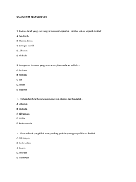 Bagian darah yang cair yang tersusun atas, protein, air, dan bahan organik adalah | soal 3 protein darah terbesar yang menyusun plasma darah adalah. Soal Sistem Transportasi Vita Shasha