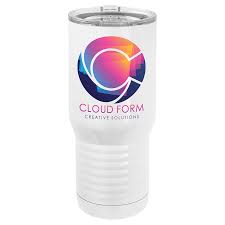 We custom laser engrave these 30 oz. Sublimatable Polar Camel 15oz White Vacuum Insulated Mug W Slider Lid Cm Engravers Palm Springs