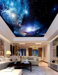 Space Night Sky Planets Ceiling Sticker Ceiling Decor Dark Night Space Photo Ceiling Mural Self Adhe Bedroom Wallpaper Galaxy Ceiling Murals Star Ceiling