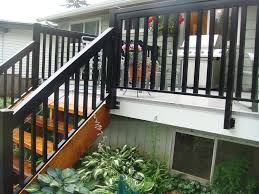 Fascia mounted railing are made from quality materials that guarantee long durability and performance over time. North Vancouver New Deck Stairs Railings Deck Pros Construction Railing Inc