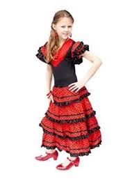 La Senorita Spanish Flamenco Dress Fancy Dress Costume Girls Kids Black Red Gorgeous Spanish Flamenco Flamenco Dress Fancy Dress Costumes Fancy Dresses
