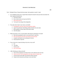 For many people, math is probably their least favorite subject in school. Lab Safety Quiz Key