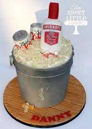 Birthday Cake Rice Krispie Treats Nutrition Ice Bucket With Smirnoff Vodka Bottle Cake Birthday Cake Vodka Ice Bucket Cake
