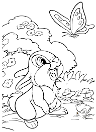 Featuring a soft blue and white color palette and an illustration of. Thumper Bambi Coloring Pages Coloring And Drawing