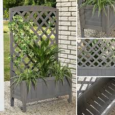 Mucola pflanzkasten mit rankgitter aus holz. Holz Blumenkasten Rankhilfe Rankkasten Rankgitter Real De