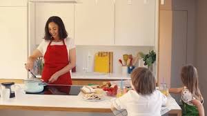 Easy to prepare and unbelievably tasty. Mother Cooking Children Stock Video Footage Royalty Free Mother Cooking Children Videos Pond5