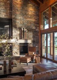 Decorative Stones For Interior Walls Living Room Design With Large Interior Stone Veneer Fireplace And Wall Contemporary Family Rooms Home Family Room Design