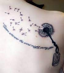 The Dandelion Is The National Flower For Military Children Military Kids Get Moved Around But Set Up Roots Wherever Tattoos For Guys Tattoos For Kids Tattoos