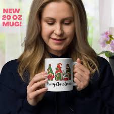 Christmas Gnomes, Christmas Gifts, Christmas Mug, Merry Christmas, Holiday  Mug, Christmas Coffee Mug, Vintage Garden Gnomes, Winter Mug 1133