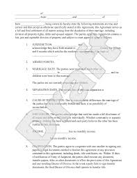 Divorce Settlement Agreement Template With Sample Separation Agreement Template Separation Agreement Marriage Separation