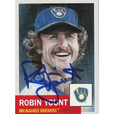 Robin Yount Topps COA Autograph Major League Signed Baseball