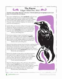 The Raven Worksheet Education Com Halloween Reading Comprehension Poetry For Kids Halloween Worksheets