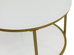 Discover a variety of side and end tables to fit beside your sofa or armchair and contemporary coffee tables to feature at the centre of your living room. Coffee Table Gadevang D65 White Gold Jysk