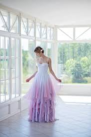 Ombre Wedding Dress Flowing Chiffon Bridal Gown Colorful Wedding Dress Dip Dyed Wedding Dress Custom Color Ombre Wedding Gown Rhoda Ombre Wedding Dress Colored Wedding Gowns Colored Wedding Dresses