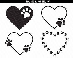 Dog Paw With Heart Svg Paw Print Svg Dog Svg Heart Svg Pet Etsy Pawprint Tattoo Dog Paw Tattoo Paw Heart