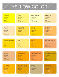 With canva's color palette generator, you can create color combinations in seconds. Yellow Color Codes And Names Selection Of Colors For Design Interior And Illustration Poster Royalty Free Cliparts Vectors And Stock Illustration Image 125296108