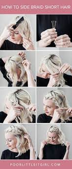 How To Do A Side Braid On Short Hair Poor Little It Girl Braids For Short Hair Medium Length Hair Styles Short Hair Tutorial