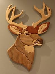 Intarsia Geyik Kafasi Intarsia Wood Patterns Intarsia Wood Woodworking Patterns
