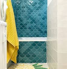 Carrelage metro d craquele vert turquoise 7 5x15cm. Faience Ecaille Faience Ecaille Bleu Canard 12 7x6 2 Squama Olive 0 377m As De Carreaux As De Carreaux