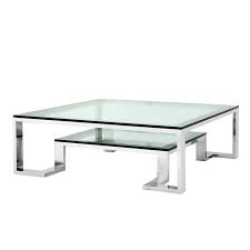 The luxurious glass coffee table from eichholtz trento features a clear acrylic top that sits on three polished stainless steel legs. Eichholtz Huntington Coffee Table Oliver Matthews Luxury Furniture