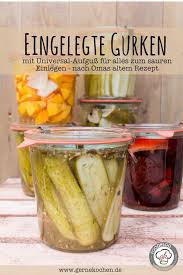 Rezept Eingelegte Gurken Unser Universal Aufguss Gernekochen Rezept Eingelegte Gurken Gemuse Einmachen Gurken Einmachen