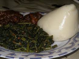Fufu Corn And Njama Njama With Katikati Africa Food Nigeria Food Tanzania Food