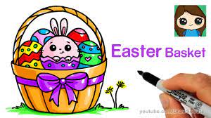Check spelling or type a new query. Easter Bunny And Basket Coloring Page Draw So Cute