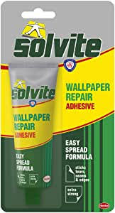 Use an artist's brush to spread adhesive on the back of. Solvite Wallpaper Repair Adhesive Wallpaper Paste For Fixing Tears Seams Edges Extra Strong Glue For Seam Repair Easy Spread Wallpaper Glue 1x56g Amazon Co Uk Diy Tools
