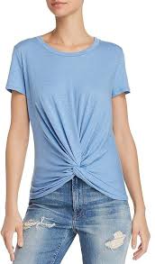 Aqua Twist Front Tee 100 Exclusive Women Bloomingdale S Knotted Shirt Diy Altering Clothes Shirt Refashion