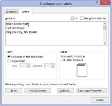 Next, click the labels button. How To Print A Sheet Of Identical Labels In Word 2013 Dummies