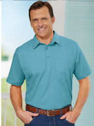 Details About New Haband Men Premium Jersey Polo Light Aqua Sz 4x Big And Tall Cotton Blend