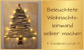 Weihnachts Leinwand Mit Lichterkette Selber Machen