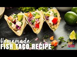 1toss fish fillets in fish fry until well coated. Homemade Fish Taco Recipe Step By Step Howtocook Recipes Youtube