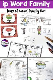 Ip Word Family Activities Word Families Word Family Activities Word Work Fun
