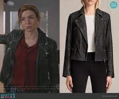 Amelia S Black Moto Jacket On Grey S Anatomy Outfit Details Https Wornontv Net 79634 Greysanatomy Black Moto Jacket Moto Jacket Grey S Anatomy