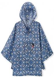 Blauer Regenponcho Floral Von Reisenthel Regenponchos
