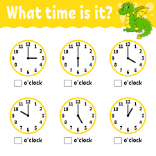 An educational blog for primary grade. Learning Time On The Clock Educational Activity Worksheet For Kids And Toddlers Game For Children Simple Flat Isolated Color Vector Illustration In Cute Cartoon Style 2236703 Vector Art At Vecteezy