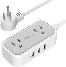 In this illustration is displayed on a smartphone's screen the company logo of plug power, which specialises in design and manufacturing of hydrogen fuel cell systems, is shown on the. Amazon Com Small Flat Plug Power Strip With 3 Usb Ports Tessan 2 Outlet Portable Plug Strip With 5 Feet Extension Cord Mini Nightstand Desktop Charging Station Hub For Dorm Room Cruise Travel