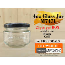One question i've been getting frequently has been about jar sizes. Sale M7471 4oz Glass Jar 24pcs Shopee Philippines