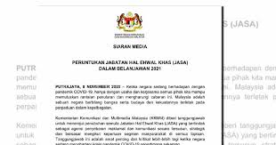 Jasa Bukan Bermotif Politik Bantu Kerajaan Perangi Covid 19