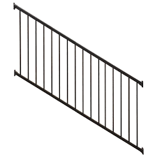 Black Aluminum Deck Railing Home Depot Weatherables Stanford 36 In H X 96 In W Textured Black Aluminum Stair Railing Kit Cbr B36 A8s The Home Depot Stair Railing Kits Porch Railing Kits Aluminum Decking