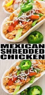 Mexican Shredded Chicken Recipe Quick Easy Made On The Stovetop In 1 Pot And Only 30 Easy Chicken Recipes Shredded Chicken Recipes Mexican Shredded Chicken