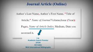 How to quote a play. Mla Style Works Cited List Citing Journal Articles Youtube