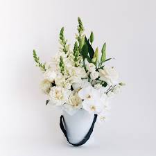 Our hat box flower collection combines both elegance and beauty. Luxe Premium White Flowers In Hat Box Lillypad Flowers