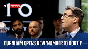 Andy Burnham arrives at ‘No 10 North’