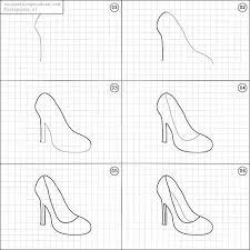 How To Draw High Heels. | Drawing High Heels, Easy Drawings, Drawing Lessons
